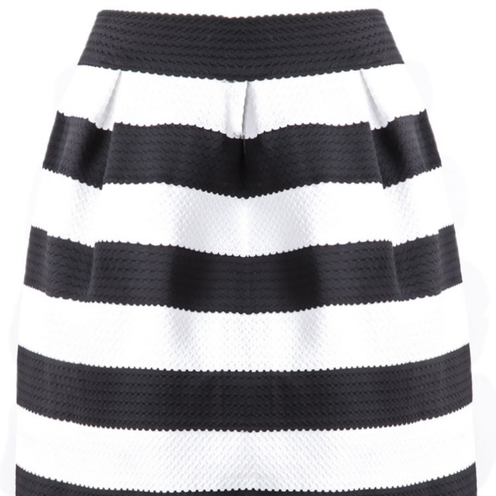 Black and white stripe express pencil skirt